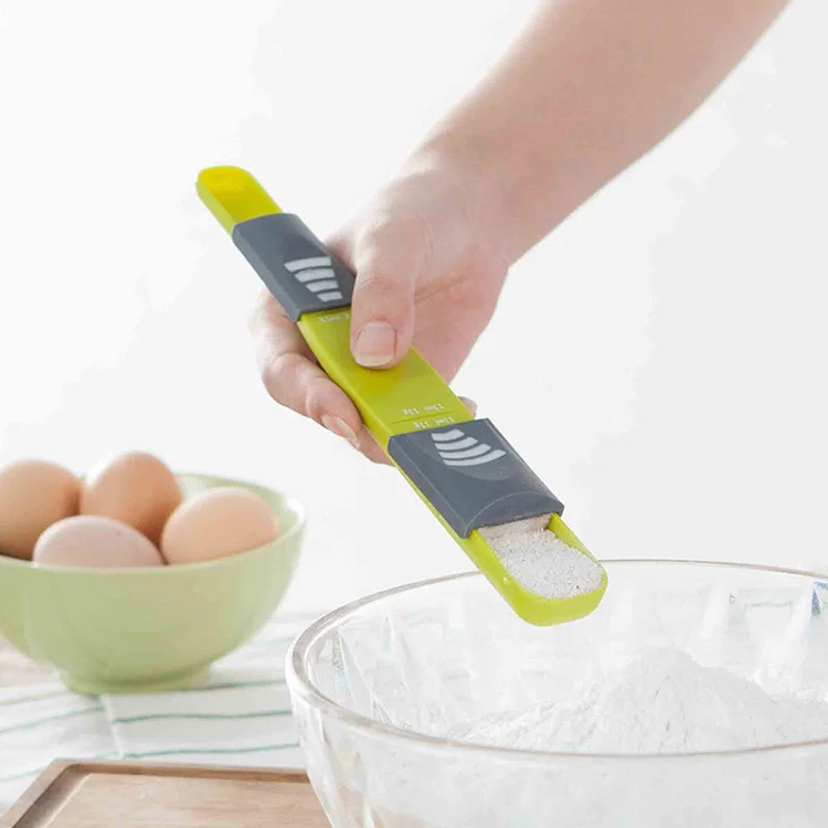 

Top Seller Plastic Cooking Kitchen Gadgets Adjustable Quantitative Measuring Spoon Milk Coffee Spoons Salt Scale