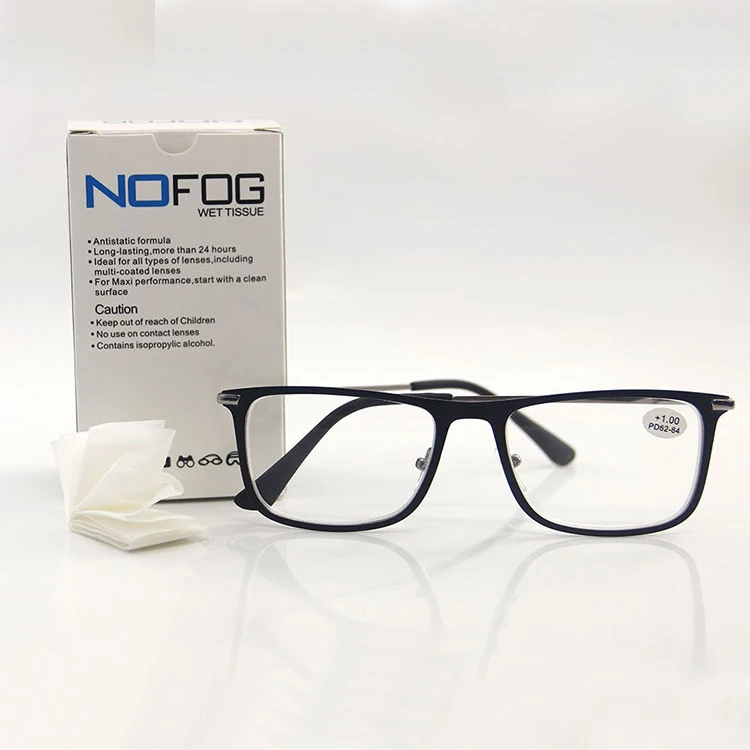 Anti fog wet tissue for all kinds of lenses