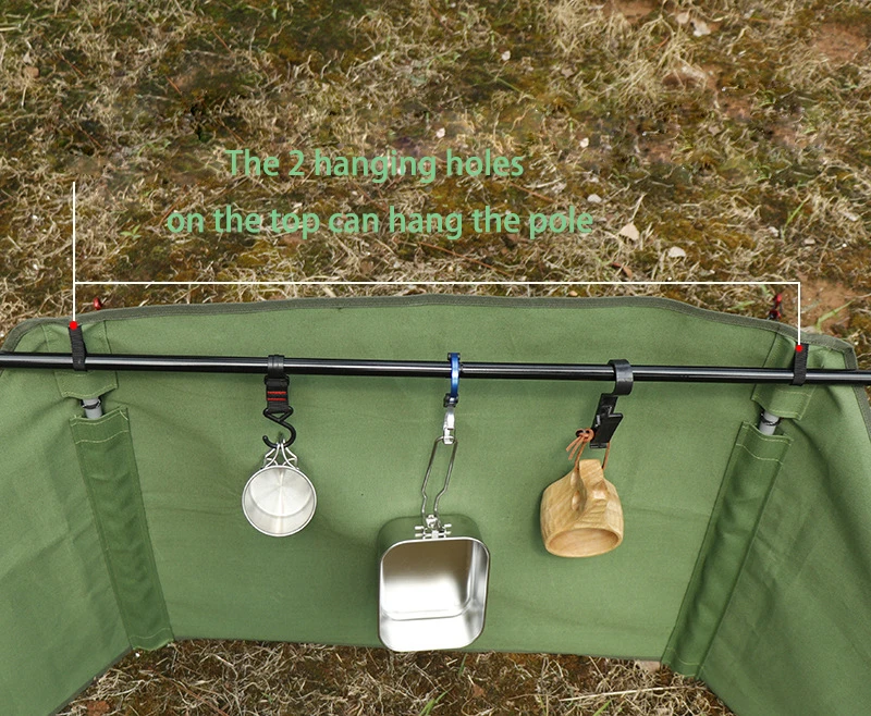 

Outdoor Outdoor Camping Windshield Cloth Barbecue Grill Windshield Picnic Screen windshield military curtain, Green