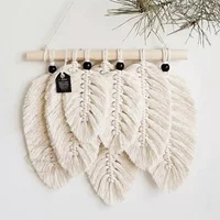 

macrame feather wall hanging boho large wall decoration hanging wholesale customized color