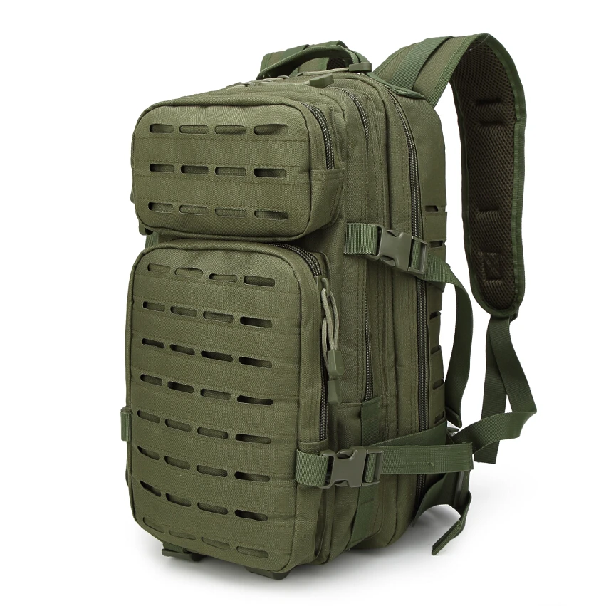 

Chenhao 30L Laser Cut Molle War Games Traveling Airsoft Army City Hiking Camping Combat Backpack Trekking Tactical 3P Backpack, Green