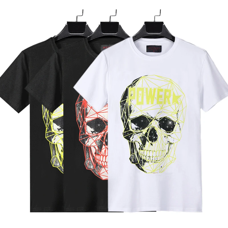 

JET FUEL camiseta de calaveras en 3D skeleton Tee Shirt Skull T Shirt Black Tshirts In Bulk