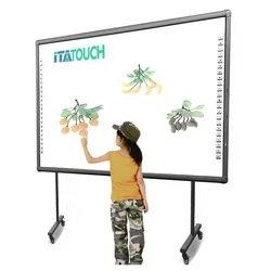 Led 4k Uhd Multimedia Pantalla Interactiva Smart Board Panel Display Best Seller 65 75inch Infrared Multi Touch Screen IR 1-year