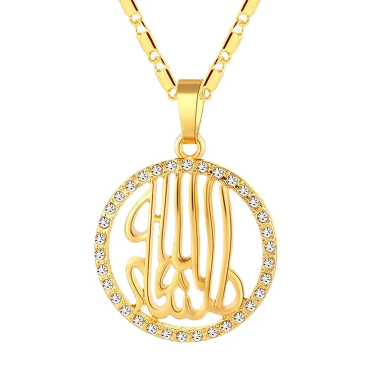 

Gold/Silver For Men And Wofor Men Round Diamond Pendant Necklace