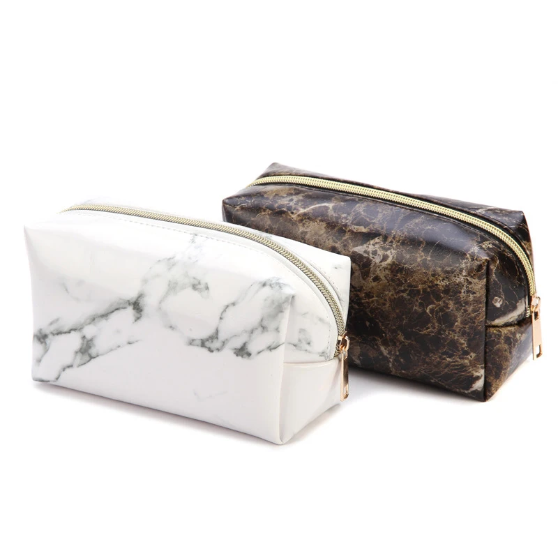 

Trousse de Maquillage Neceser De Viaje Marble Leopard Print Large Capacity Portable Clutch Cosmetic Bag Leather Toiletry Bag