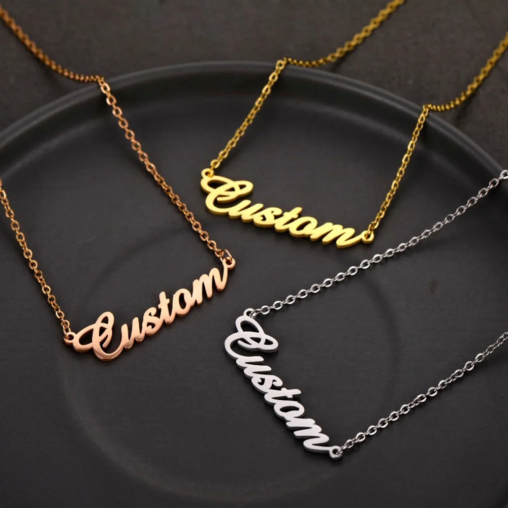 

One Piece Customized Personalized Zirconia Monogram Name Customized Necklace