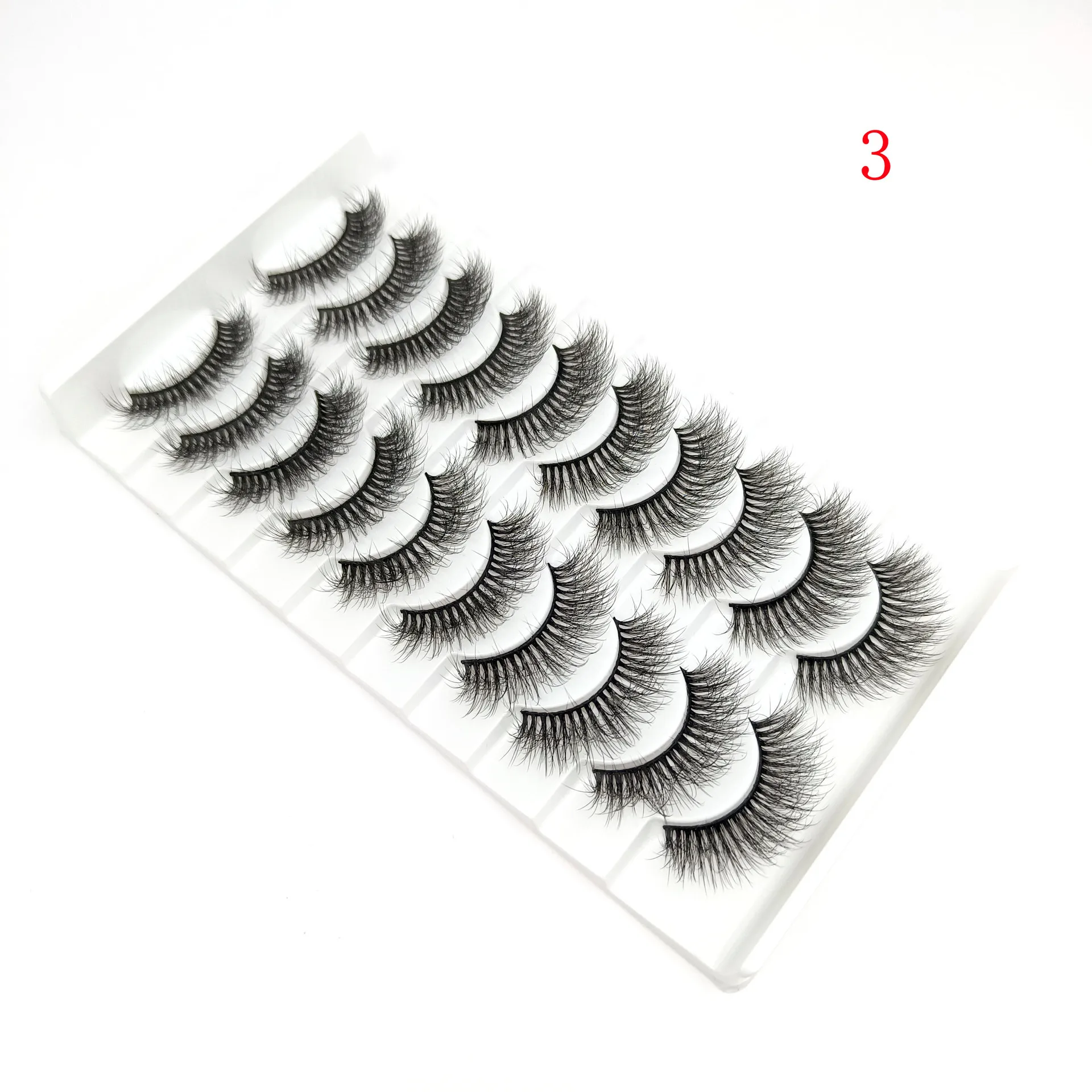 

wispy natural full strip faux mink eyelashes PBT 3d eyelashes handmade eye lashes wholesale