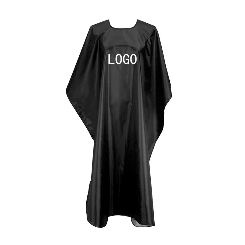 

High Quality All Black Waterproof Hair Dressing Apron Haircut Cape Barber Tools