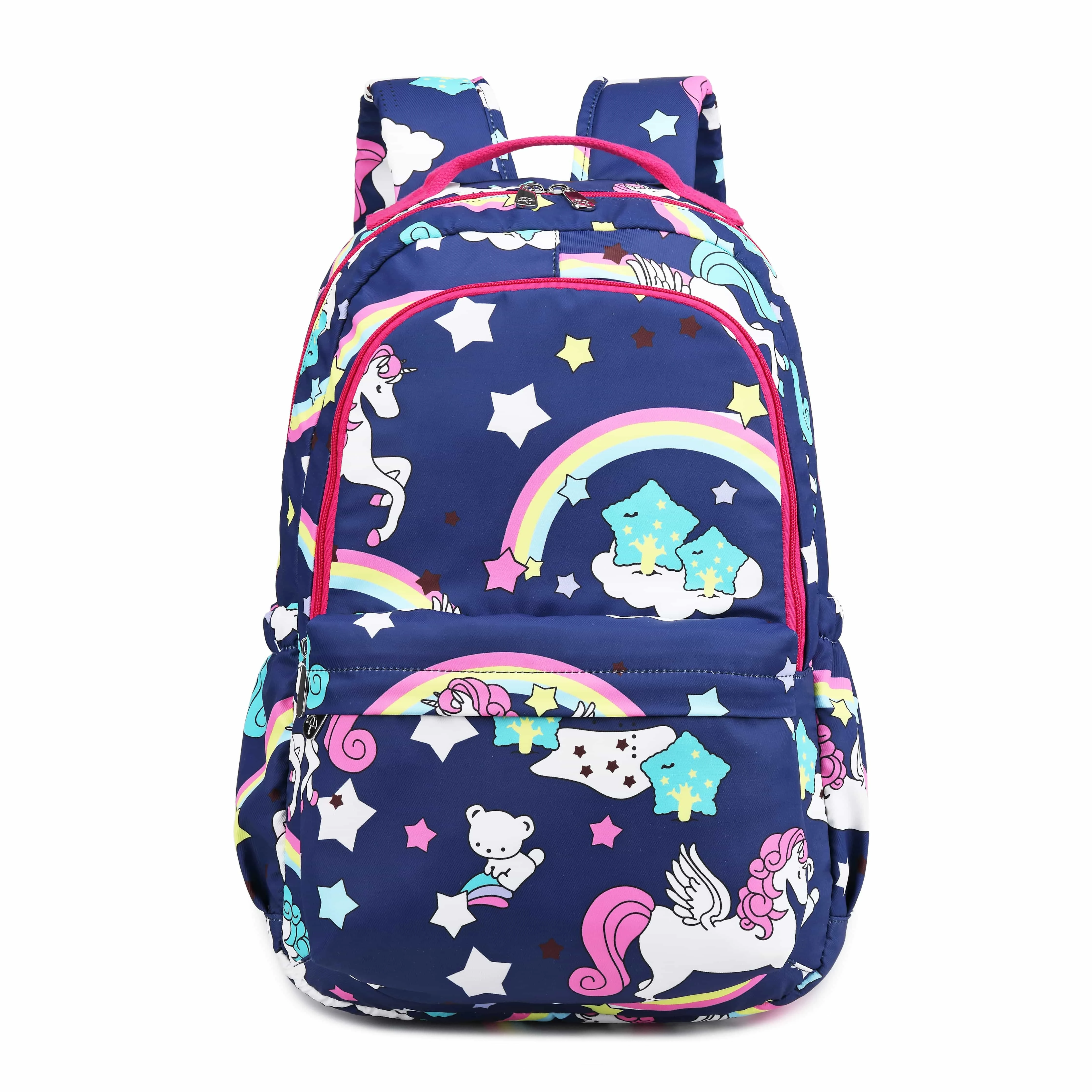 

2021 Hot Sale cheapest cute school unicorn bag for kids multicoloured school Bookbags, Gradient colours