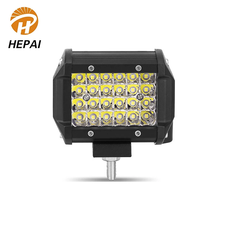 High quality 12 volt aluminium profile auto car strip work mini light bar 72w led work light