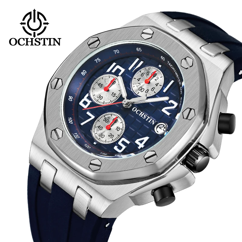 OCHSTIN men sports watches rose quartz relojes hombre 2019 silicone watch strap unique gifts for men mans watch hot sale fashion