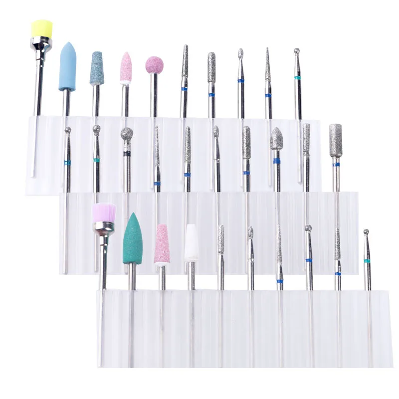 

10pcs/bag Nail Drill Bits Diamond Cutters Manicure Cuticle Burr Milling Cutter Nail Tools, Pictures showed
