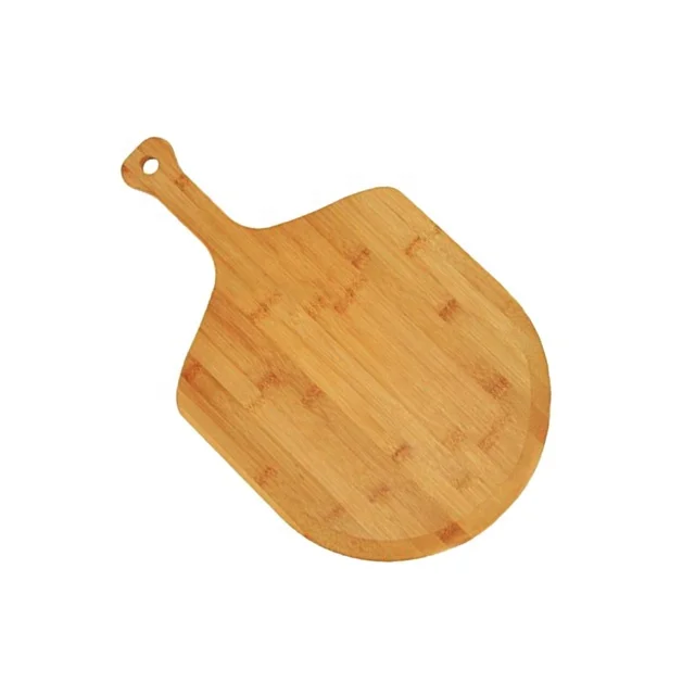 

Bamboo Pizza Cutting Board with a cutter