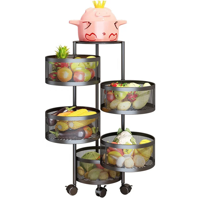 

Stainless Steel Multi-layer Four Layers Storage Holders Kitchen Kitchen Vegetable Rack Storage