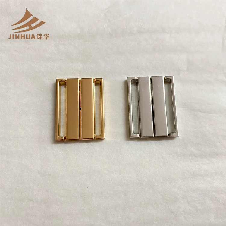 

Wholesale Custom Metal Buckles For Swimwear Connectors For Bikinis Bra Front Closure, Lemon gold,silver,rose gold or custom