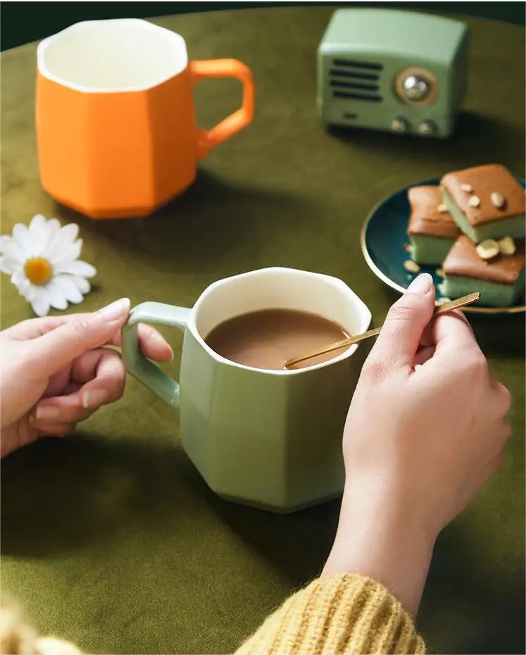 

Ceramic mug girls summer couple pair drinking mug home office boys coffee mug
