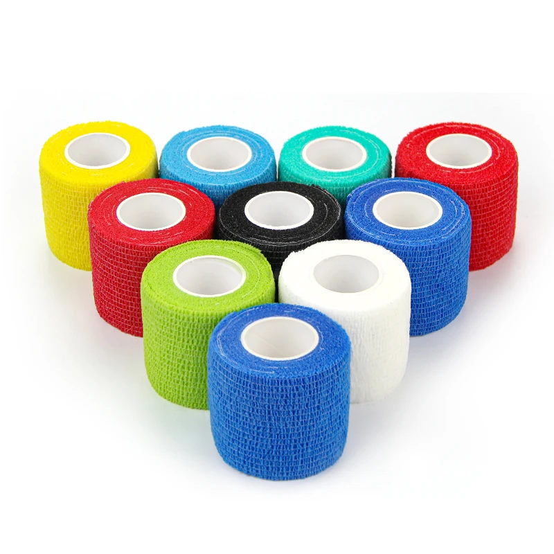 

Medical hospital Printed solid color cohesive self-adhesive elastic bandage