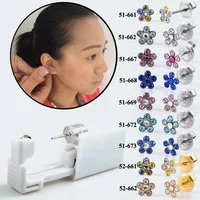 

Surgical Steel Daisy Flower Stud Disposable Ear Piercing Unit Safe Sterile Easier Piercing Gun Body Piercing Wholesale