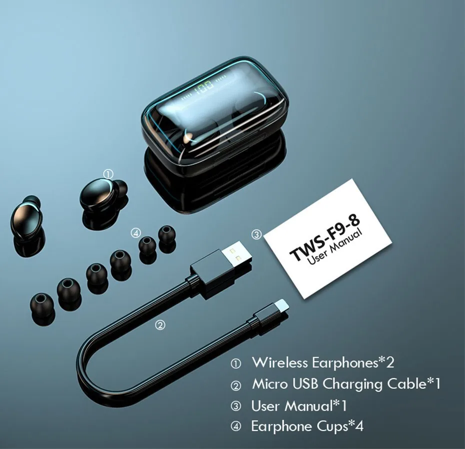 2020 High quality earphones Cheap Price TWS F9 Earbuds Wireless Earphone - ANKUX.COM