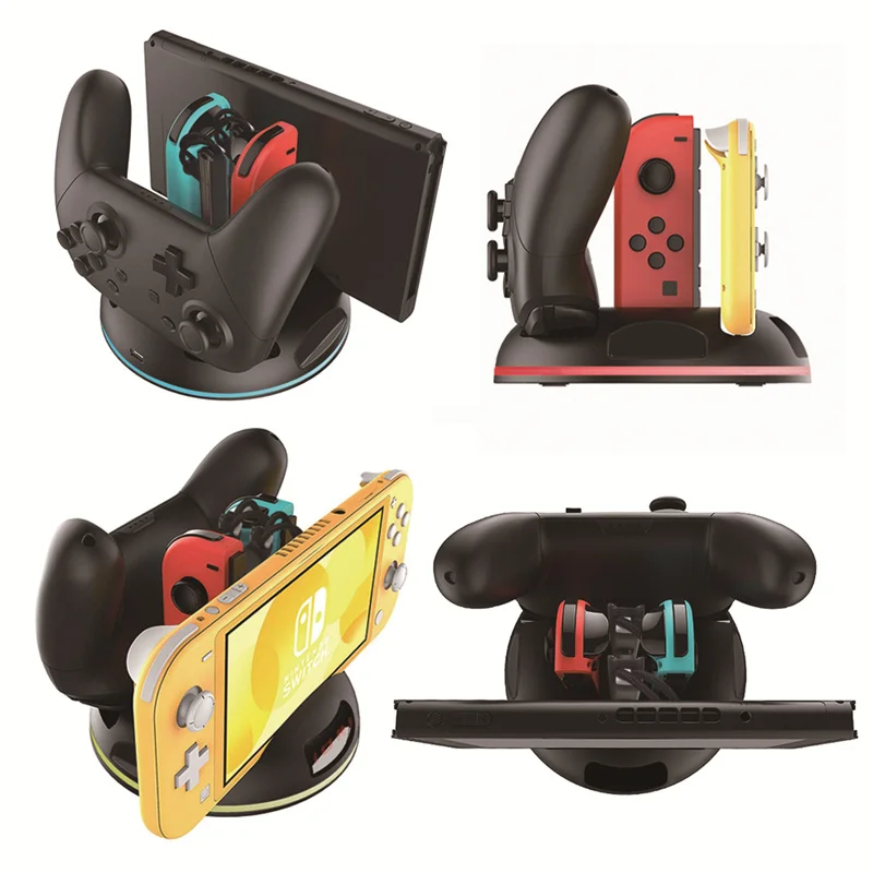 

For Joy-con Nintendo Switch 6in1 Pro controller charging base N-Switch lite Joy-con Pro gamepad charging station with manual