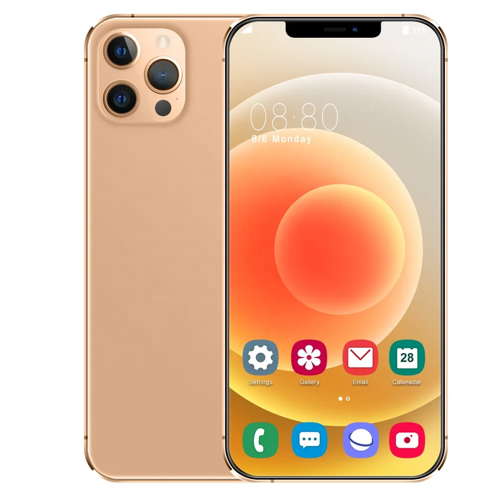 

New Hot-sale i12pro Max Android Smartphone 8GB+256GB 3G 4G 5G Wholesale OEM Mobile Phones With Big Screen GPS+Wifi+Blue tooth