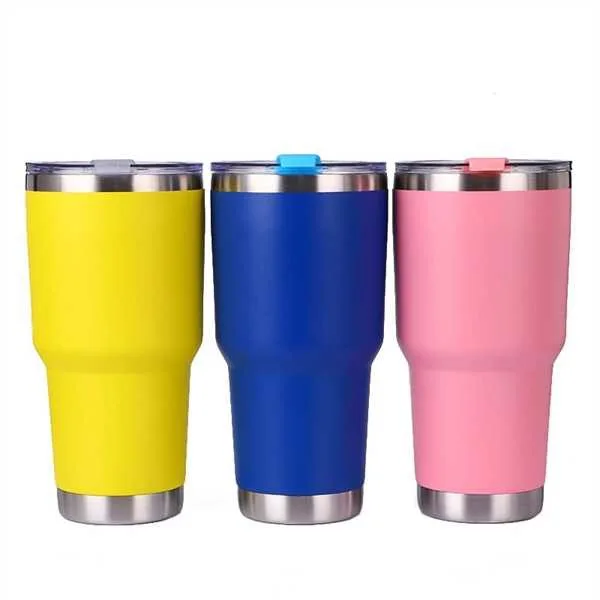 

Wholesale 30 oz Stainless Steel Double Wall Custom Logo Bulk Water Tumblers With Lid Thermal Travel Tumbler, Customized color