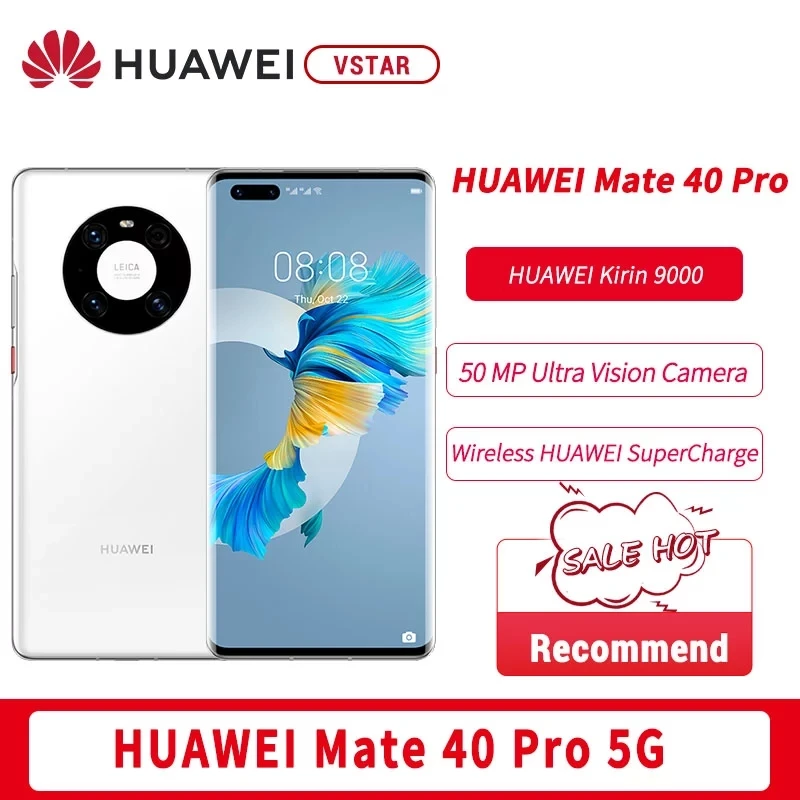 

Original Mate 40 Pro 5G SmartPhone 6.76 inch Kirin 9000 Octa Core 5nm crafts 65W SuperCharge