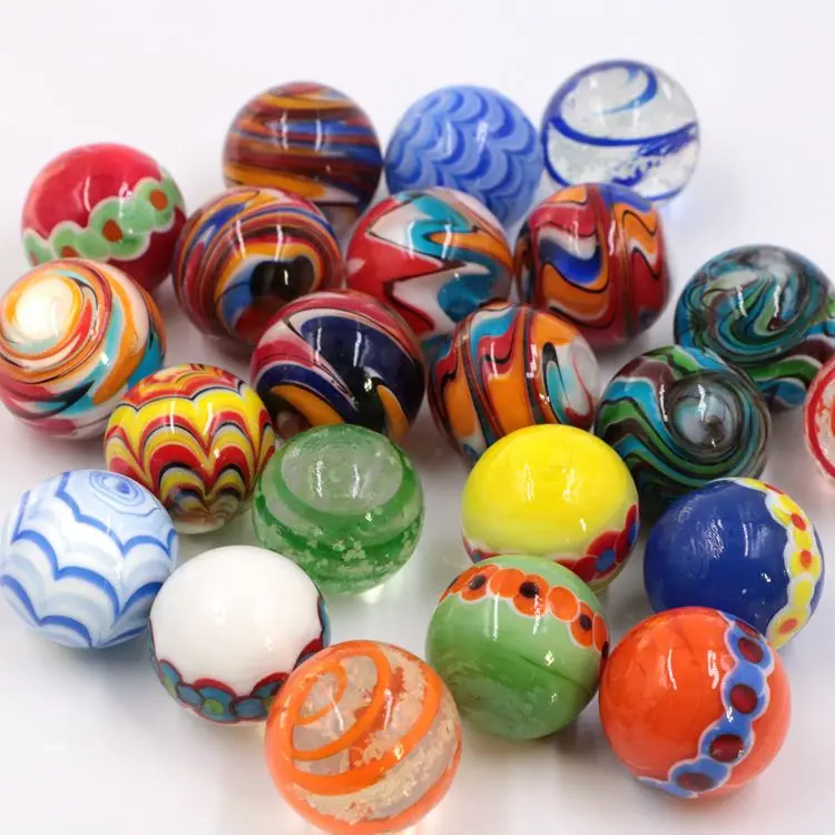 

Mixed Size Round Colored Mixed Murano Toy Glass Marble Balls