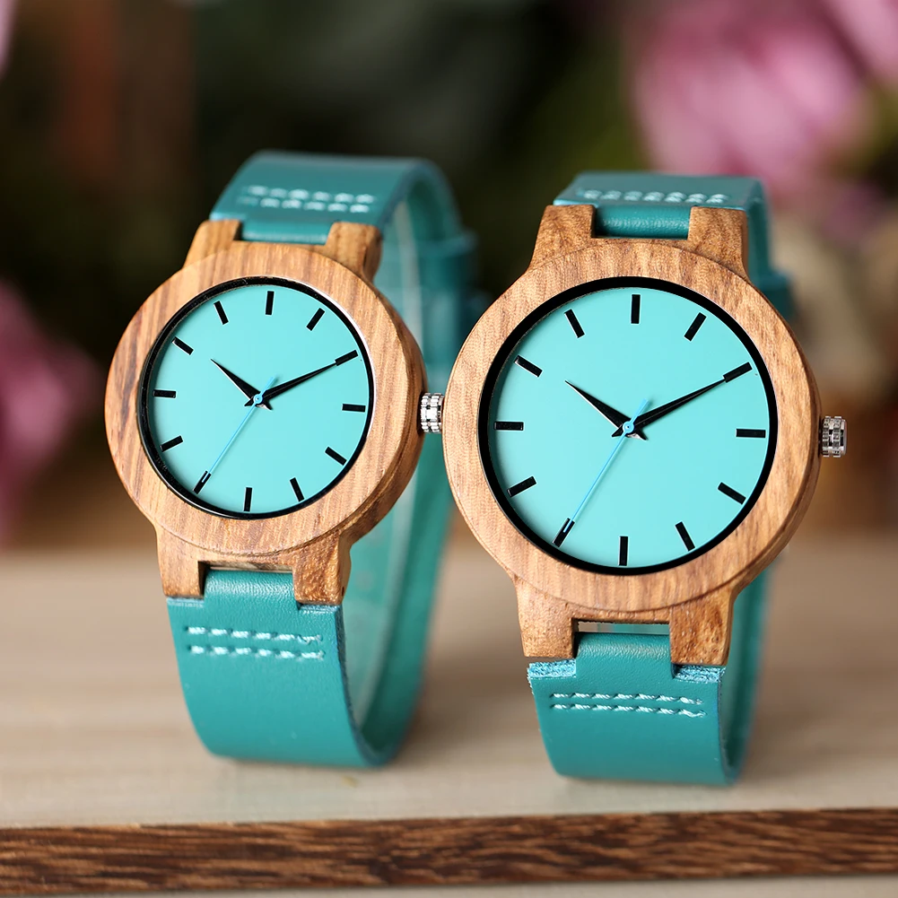 

Handmade Wood Lovers Watch Women Men Quartz Couples Watches Wooden Analog Unisex Valentines Gifts