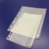 9" x 6" Transparent PVC zip bag ring binder pockets