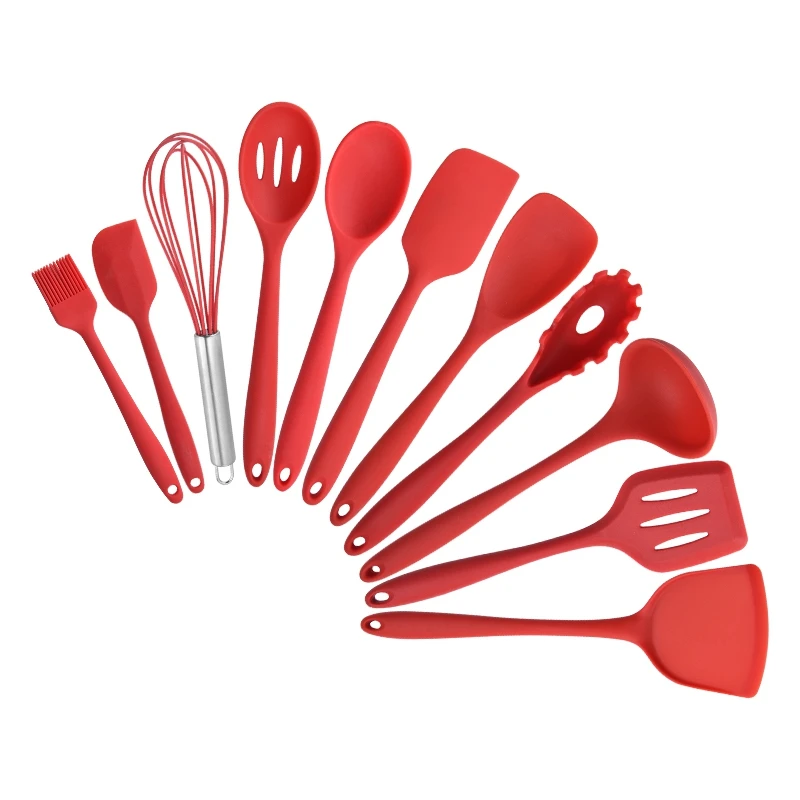

Non stick 10PCS cooking silicone utensil set kitchen baking tool set