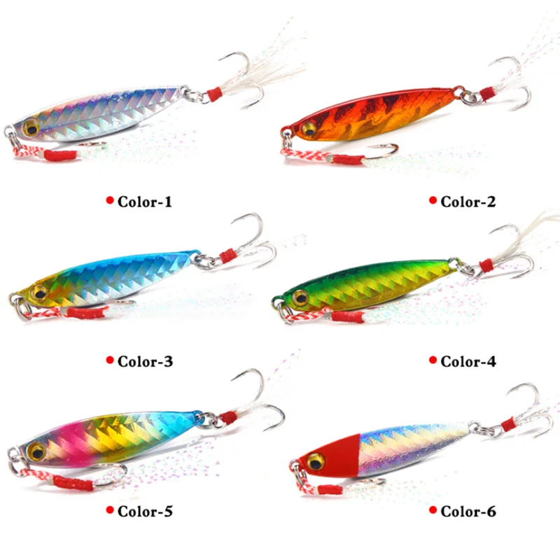 

Artificial Teppan VIB Metal Hard Bait Wobblers 3D Eyes Sea Fishing Lures Outdoor Fishing
