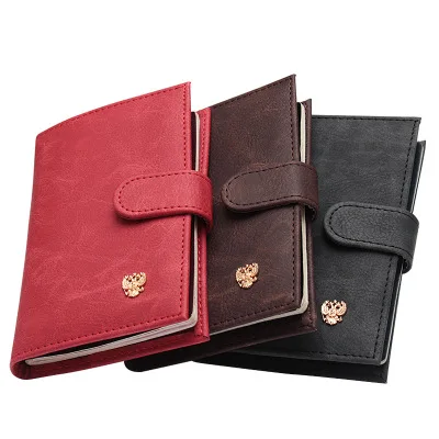 

Vintage Men Russian Eagle Snap Button SIM Visa Card Leather Passport Cover Holder for Travel, 3 colors avaible