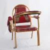 Stackable prayer chair for muslim with small table in Red