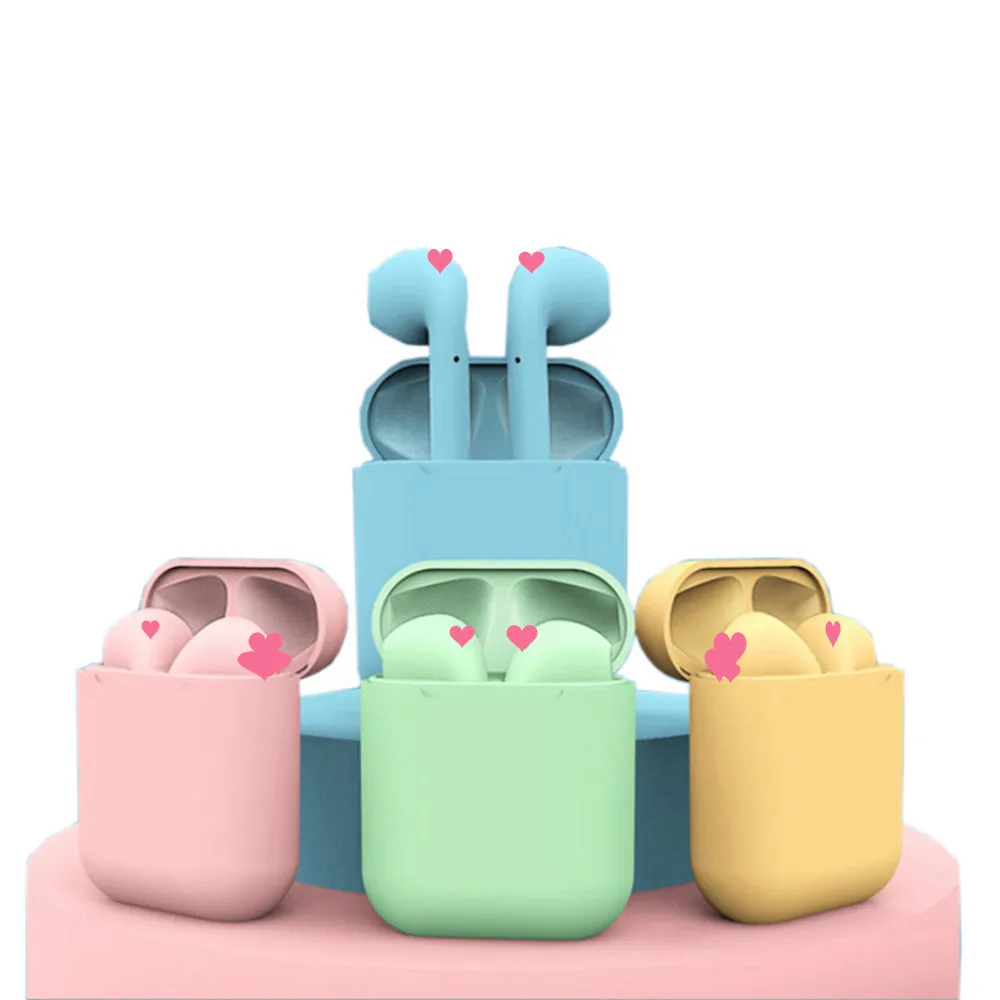 

tws inpods 12 wireless earbuds earphone touch control waterproof macaron inpods 12 tws earphone headset, Colorful