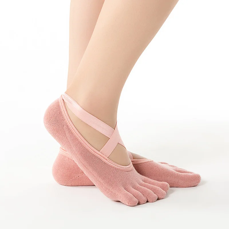

Wholesale Womens Cotton No Show Toe Socks Yoga Socks