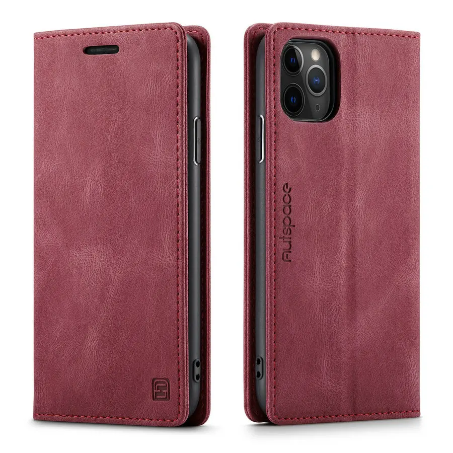 

CaseMe Custom For iPhone 12 11 Pro Max X XR XS MAX 6 7 8 Case Credit Card RFID Magnetic Wallet Leather Cell Phone Case, Brown, rose, blue, black