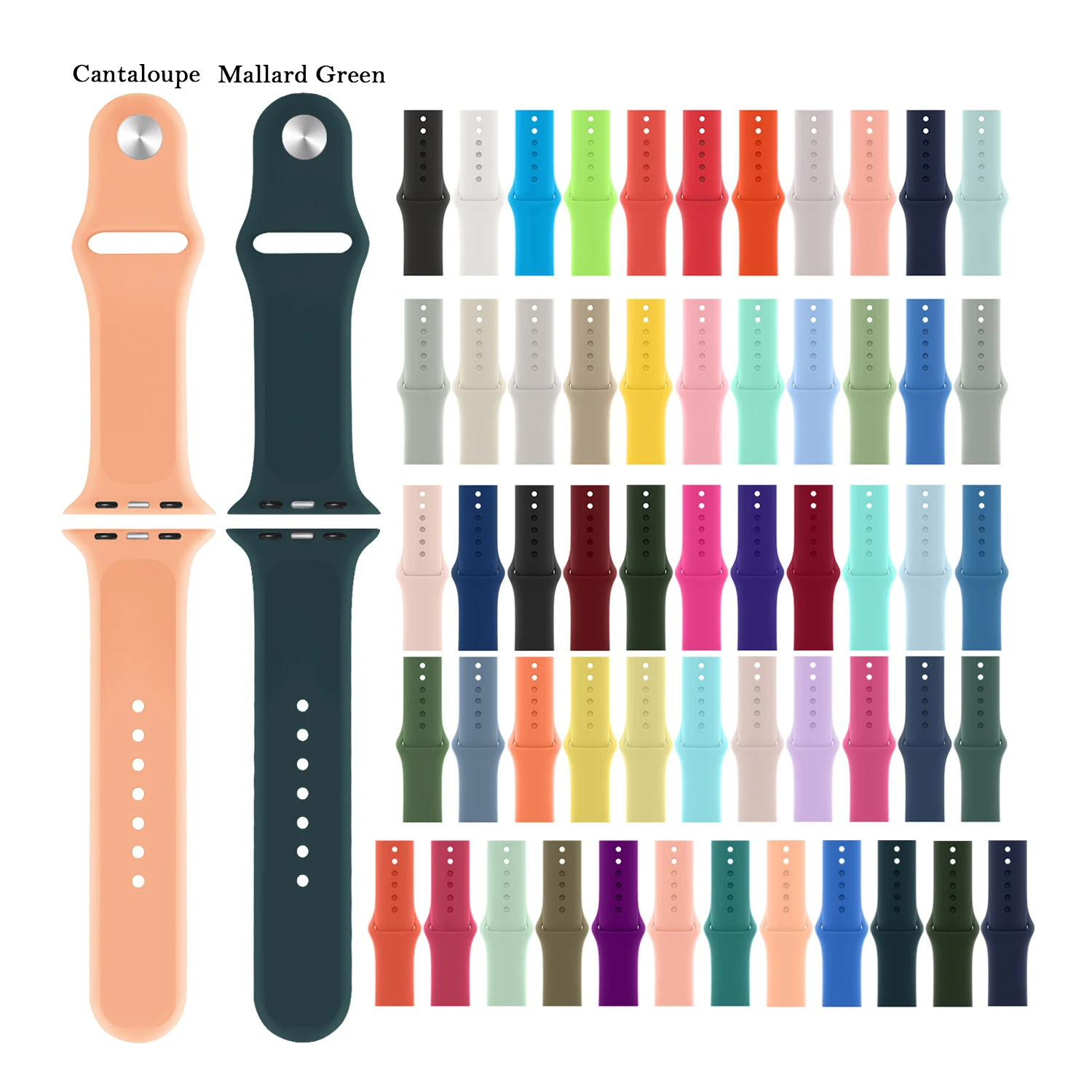 

For i Watch Series 6/5/4/3/2/1 Wristband, 38mm 42mm Rubber Silicone Bracelet Sport Watch Strap Band For Apple Watch, Various colors