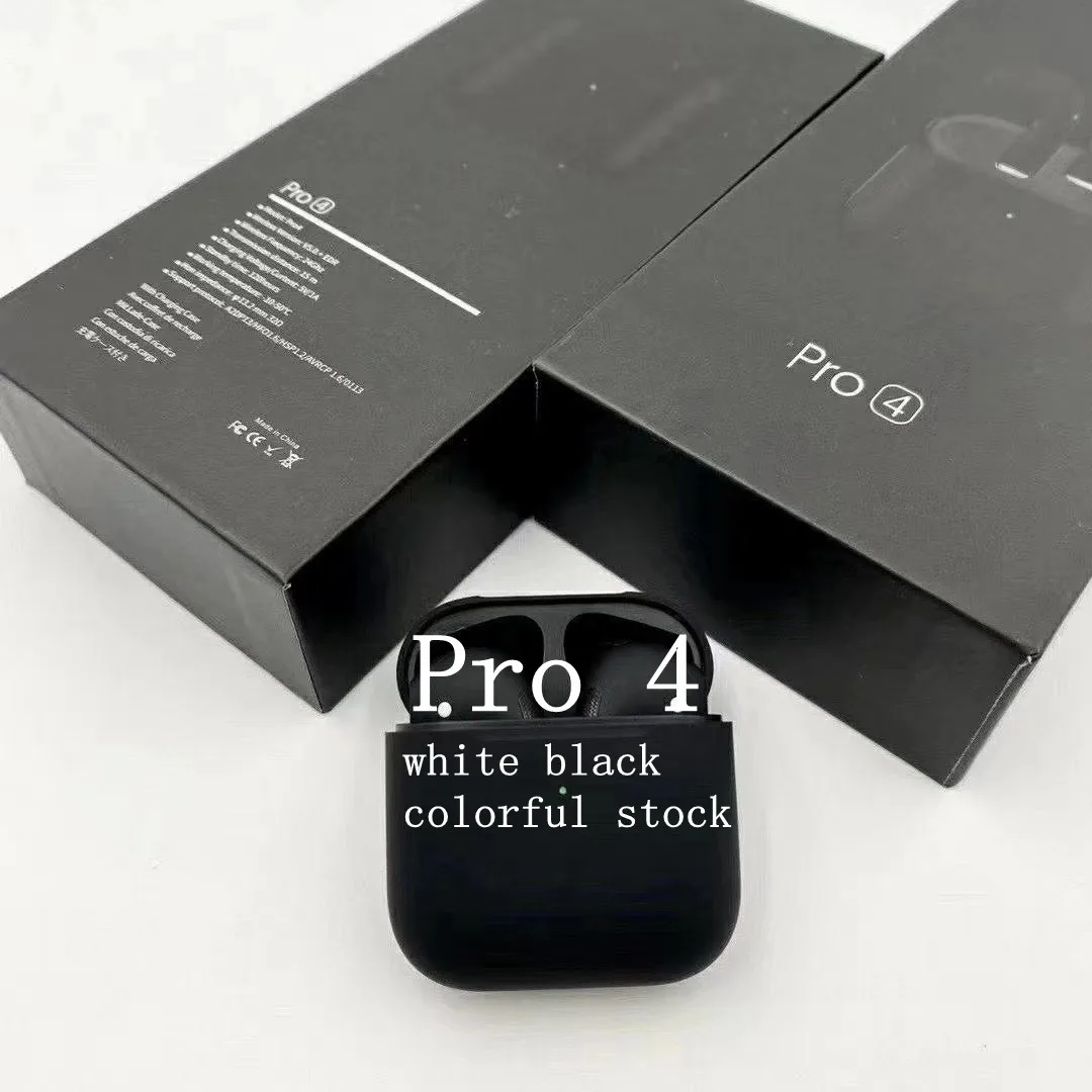 

white black Fresh new Wireless stereo air invisible in-ear tws earbuds pro 4 pro 5 mini pro headphone