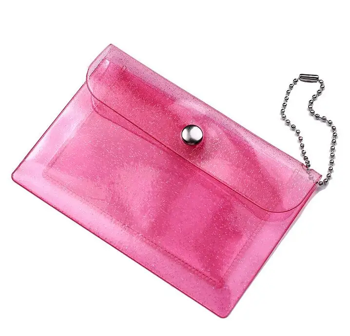 

Clear Coin Purse Fashion Transparent Card Holder PVC Waterproof Purse Ladies Jelly Bag Card Wallets, 2 colors