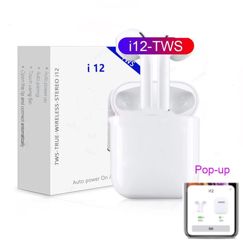 Auriculares Inalmbricos Bluetooth 5.0 Touch Headphone Earphone i12 Stereo Sound Quality Wireless Ear Bud True Waterproof