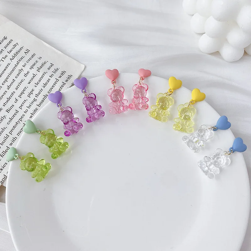 

Korean temperament ins simple bear earrings factoty wholesale