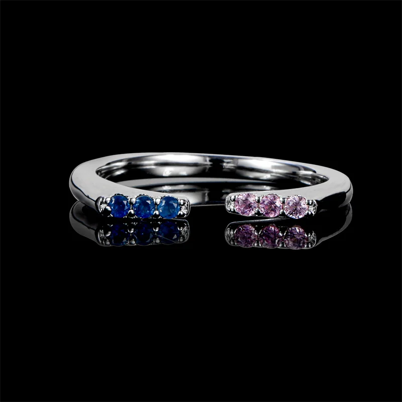 

Waterproof And Hypoallergenic Jewelry 925 Silver Adjustable Gemstone Ring Plating 18k Gold Moissanite Fashion Rings