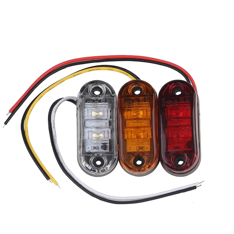 

24v 12v amber led side marker lights for trucks side clearance marker light clearance lamp 12V Red White for Trailer