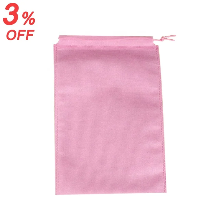 

Daily home using non-woven dust bag small nonwoven drawstring bag, Pink (other color can be negotiated)