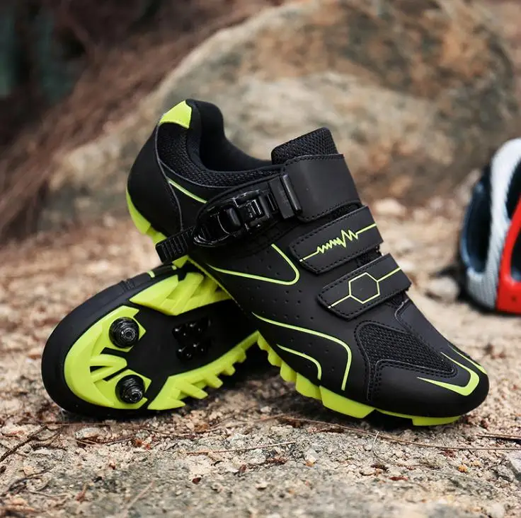 

Mountain lock riding shoes outdoor road mountain bike antiskid power cycling Sports Shoes MTB Road Lock Riding Shoes, Black/green/red/blue/grey