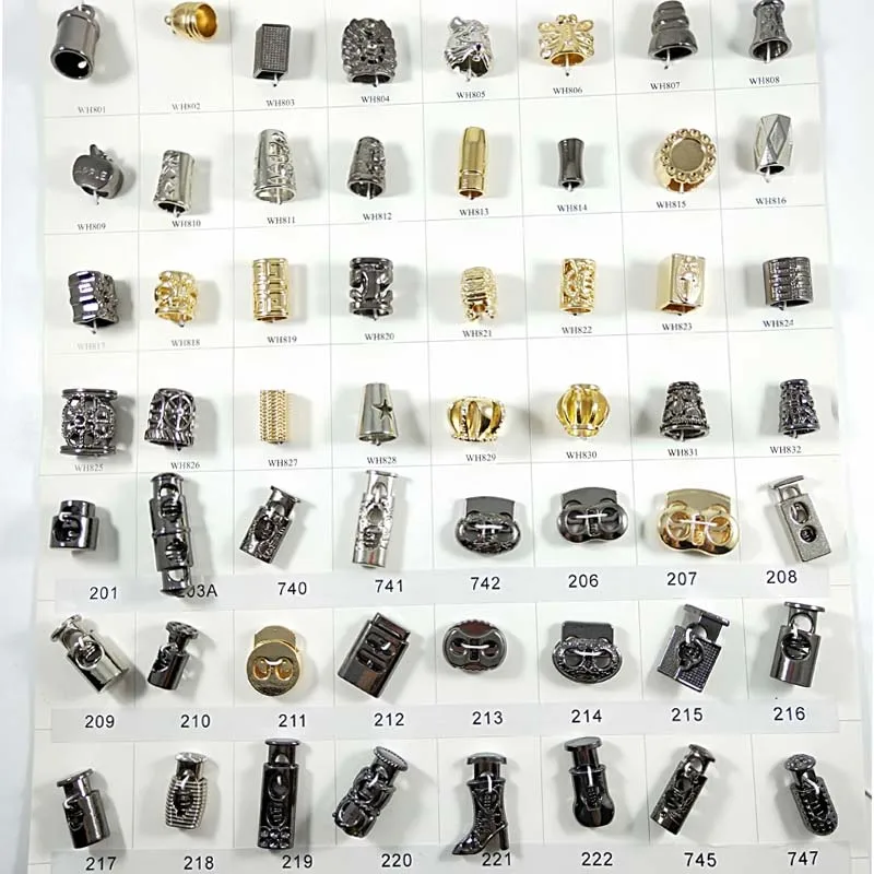 

New Arrival New Design spring plastic cord metal squeeze stoppers cloth stopper for clothing, Gold,gun metal,silver,antique silver