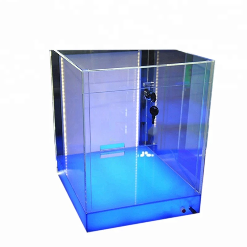 Large Acrylic Pull Tab Display Case With Led Backlit Display And