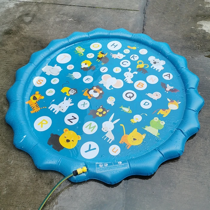 

68 inch inflatable sprinkler mat portable sprinkler splash pool for kids, Customized color