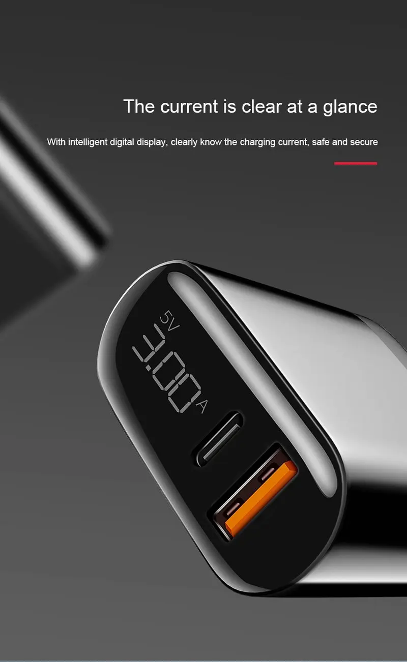 qunhui dual usb fast phone charger adapter pd3.0 qc3.